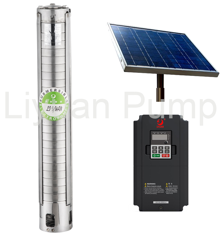 Venda quente Padrão Irrigação 0.5 Hp 1 hp 1.5kw 2hp 3hp 4hp 5hp Ac Dc Inverter Panel Solar Pump Pump System